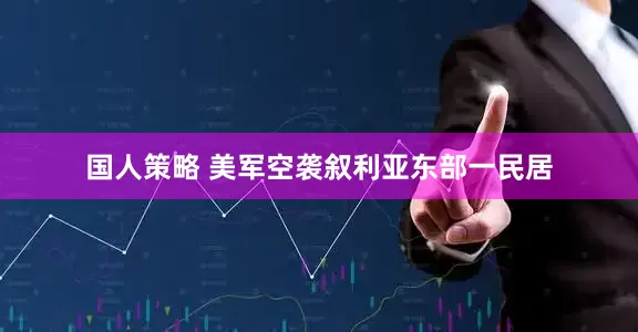 国人策略 美军空袭叙利亚东部一民居